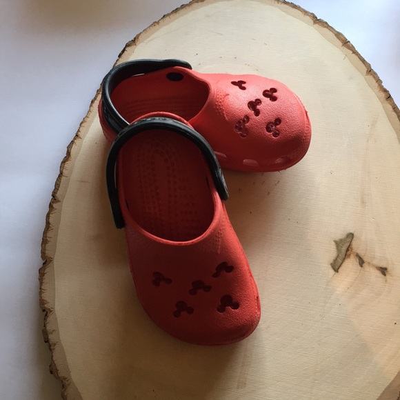 CROCS Other - Disney Black & Red Crocs-Size 4-6 (EUC)